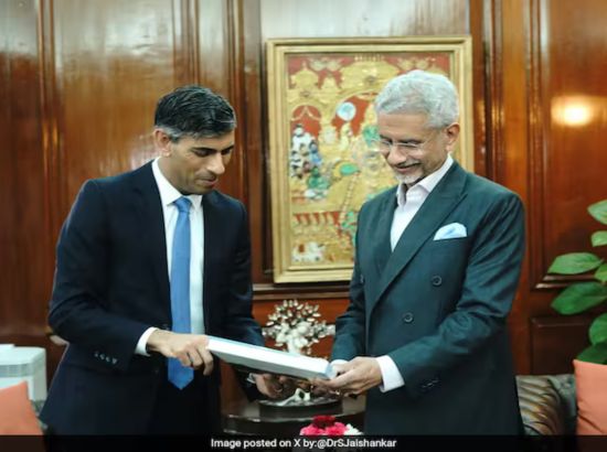 S Jaishankar meets former UK Prime Minister Rishi Sunak